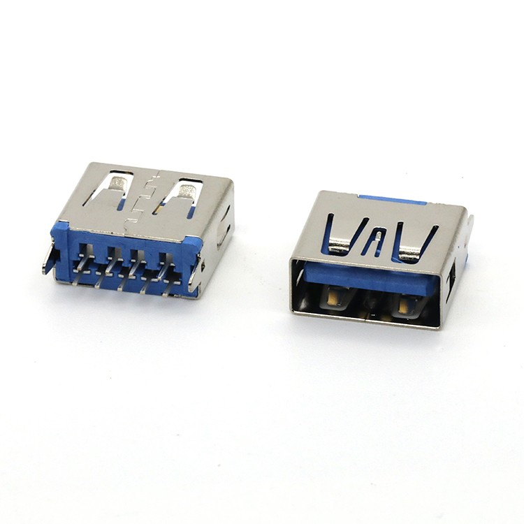 USB 3.0 Type A Female Socket Connector 180D with Flangeless