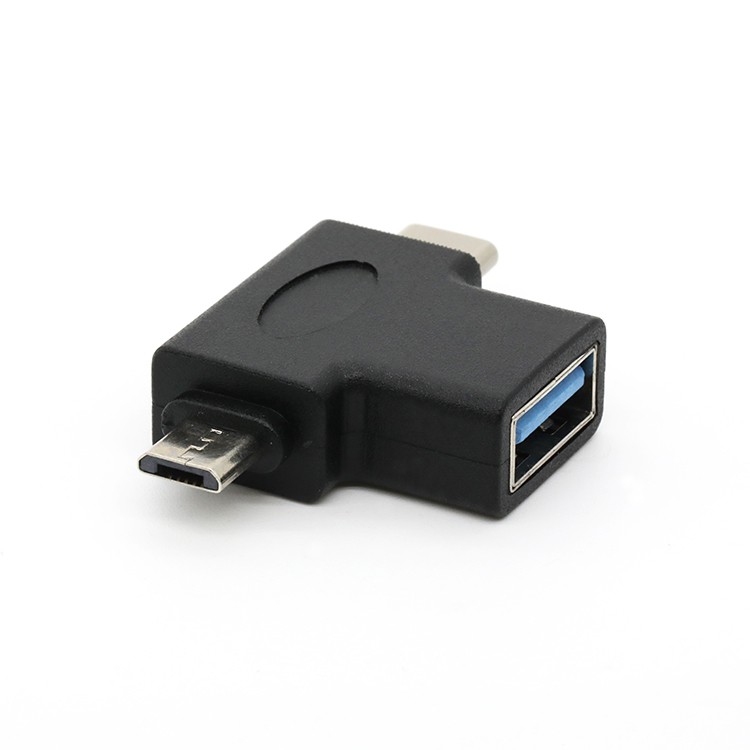 USB 3.0 Type A Female To Type C Male To Micro Type B Male Adapter for Laptop
