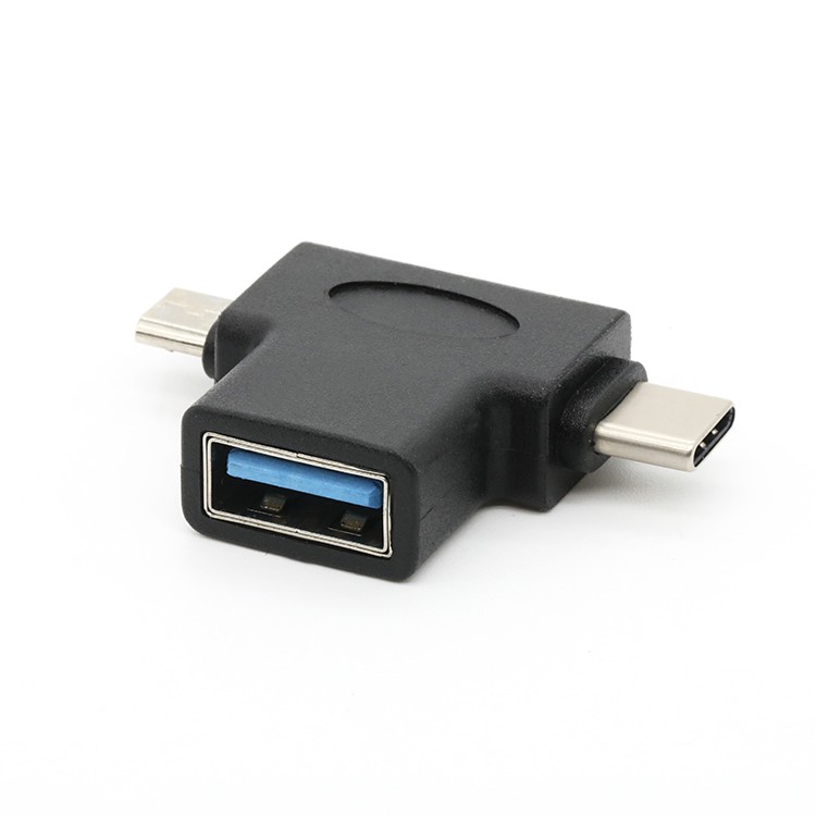 USB 3.0 Type A Female To Type C Male To Micro Type B Male Adapter for Laptop