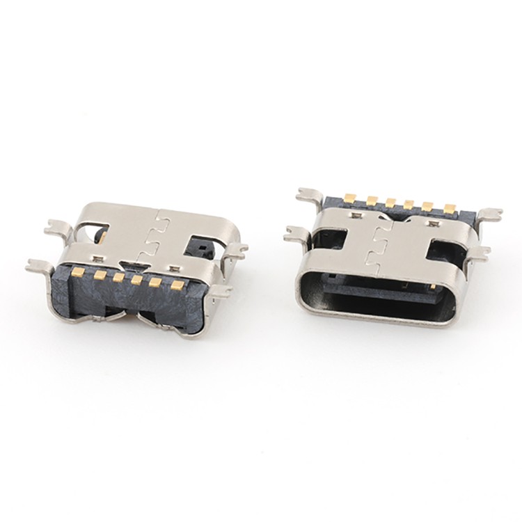 USB 3.1 C Type 6Pin Female Receptacle Connector Surface Mount 