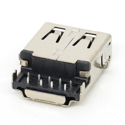 USB  A Type Female Receptacle Socket Connector DIP Type Mid Mount