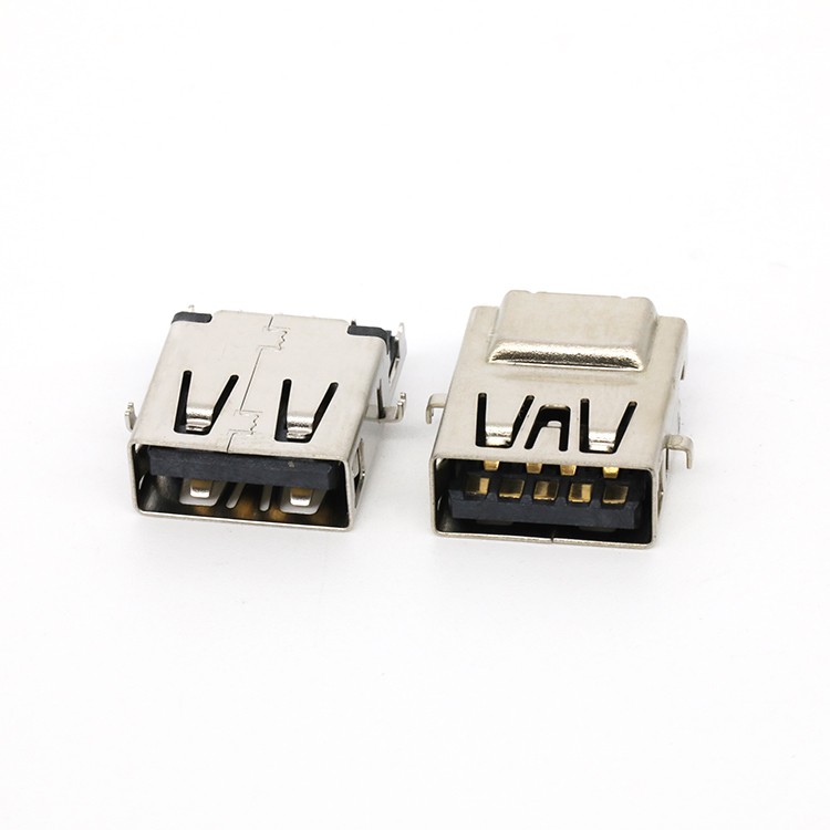 USB  A Type Female Receptacle Socket Connector DIP Type Mid Mount