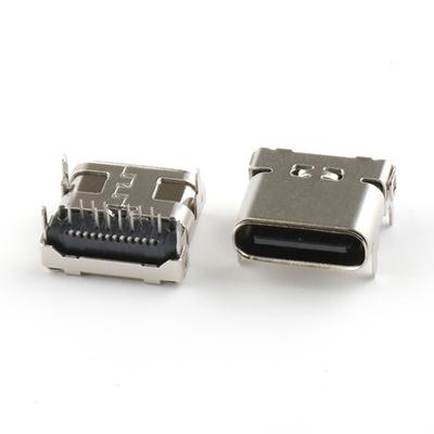 USB C Female Connector Top Mount Single Shell USB 3.1 Type C 24Pin Female Connector