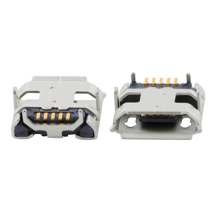 USB Connector Vertical Smt B Type Micro USB 2.0 5Pin Female Socket Connector
