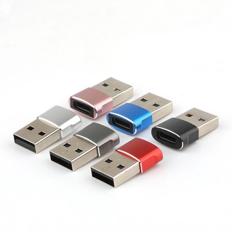 USB OTG Connector Plug Jacket USB 3.1 C Female to USB 2.0 A Male Adapter