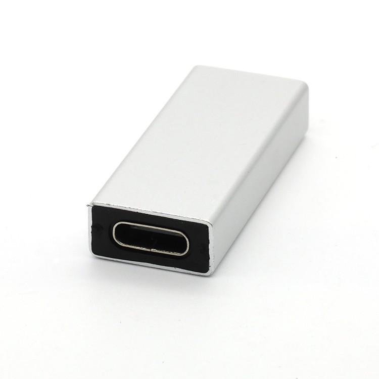 USB Type A 3.0 Female To Type C Female OTG Adapter 180 Degree White Color 