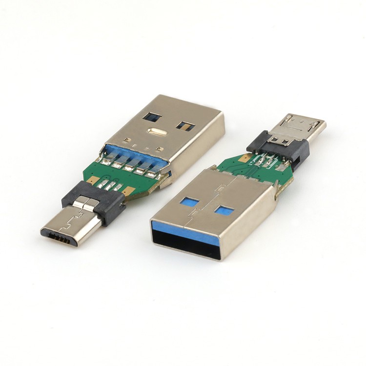 USB to Micro USB Adpter Micro USB 2.0 B Male to USB 2.0 A Male OTG Adapter for PCB