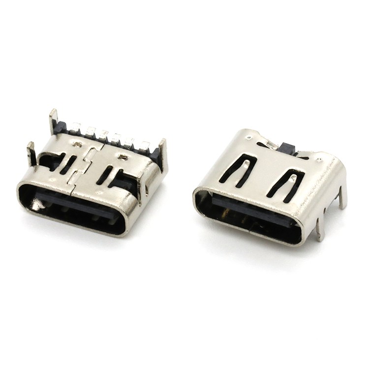 USB type c female socket connector 6P