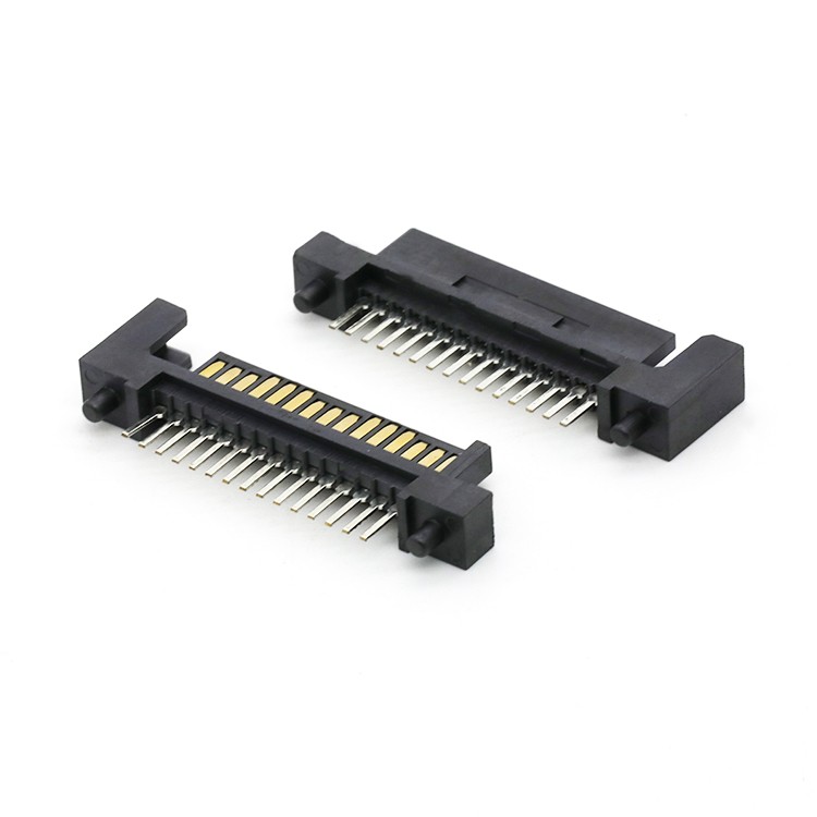 Vertical 180Degree DIP Type  15Pin SATA  Male Connector