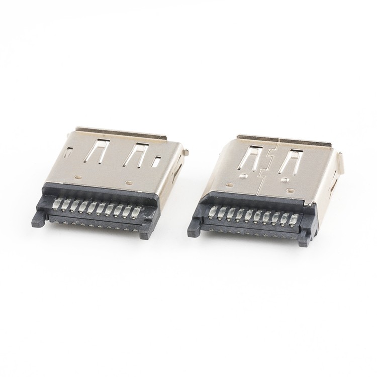Vertical 180Degree DP Displayport 20Pin Female Connector for Wire Soldering