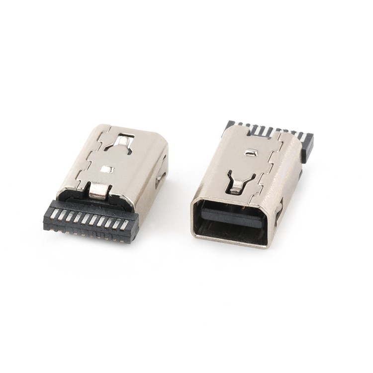 Vertical 20Pin Mini Displayport DP Female Connector for Wire Soldering