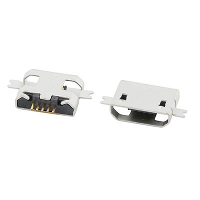 Vertical 5Pin Micro USB Charging Port Mid Mount 1.0mm Smt Micro USB Female B Type Connector