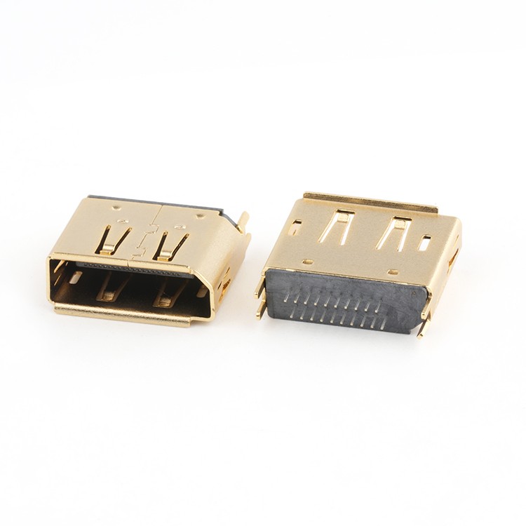 Vertical Dip Type DP 20Pin Female Connector Straddle Mount 1.6MM DP Connector 