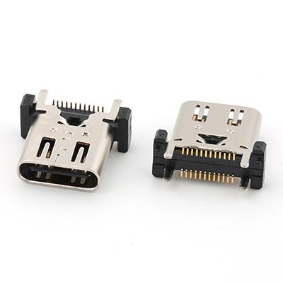 Vertical Dip Type USB 3.1 C Female Connector 24Pin for Charging