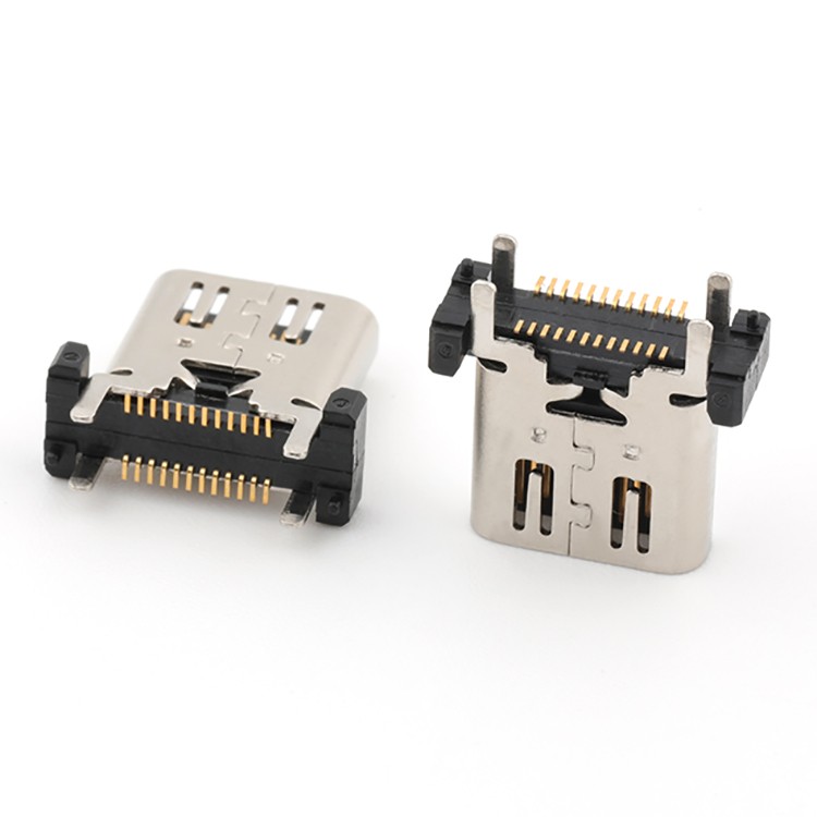 Vertical Dip Type USB 3.1 C Female Connector 24Pin for Charging
