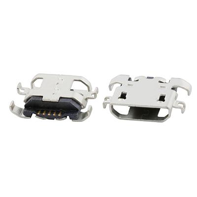 Vertical Mid Mount Smt Micro USB Female 5Pin B Type Charger Connector