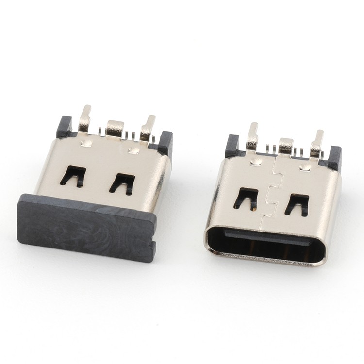 Vertical SMT H=8.8MM 16Pin USB Type C Female Socket Connector