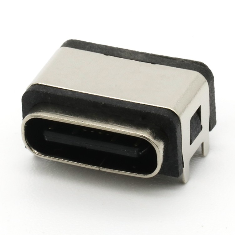 Vertical SMT IP66 Waterproof USB 16Pin Type C Female Connector 
