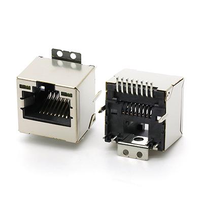 Vertical SMT Type 12.7H with LED Light RJ45 8P8C Female Connector