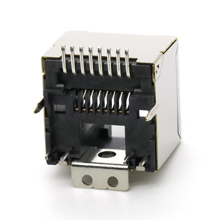 Vertical SMT Type 12.7H with LED Light RJ45 8P8C Female Connector