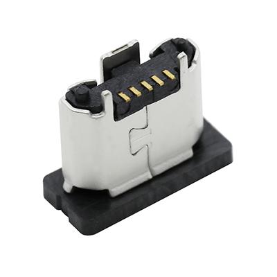 Vertical Surface Mount Micro USB 2.0 Female B Type Connector 180D 5Pin 
