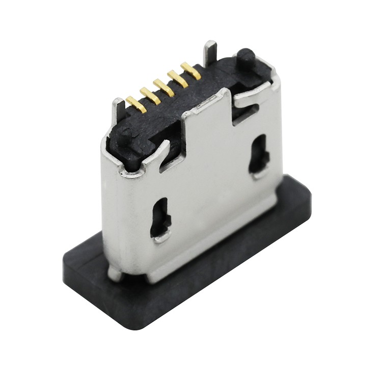 Vertical Surface Mount Micro USB 2.0 Female B Type Connector 180D 5Pin 