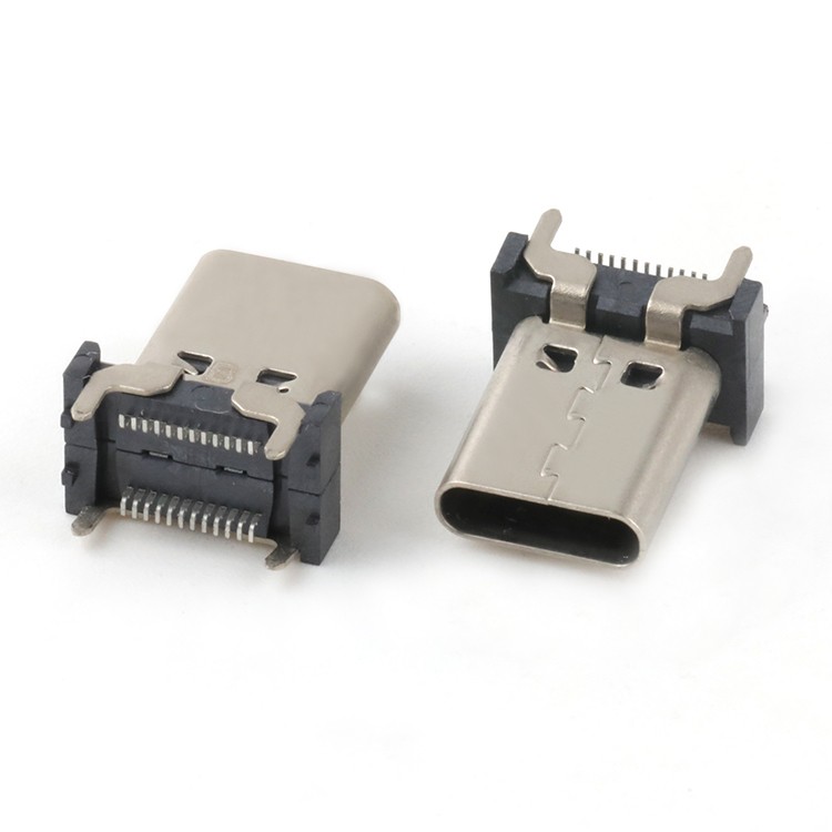 Vertical Type C USB 3.1 Female Socket Dip Connector 24Pin