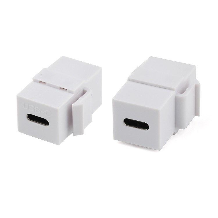 Vertical USB 3.1 C Type Female to USB C Female Extension Keystone Jack Coupler Adapter