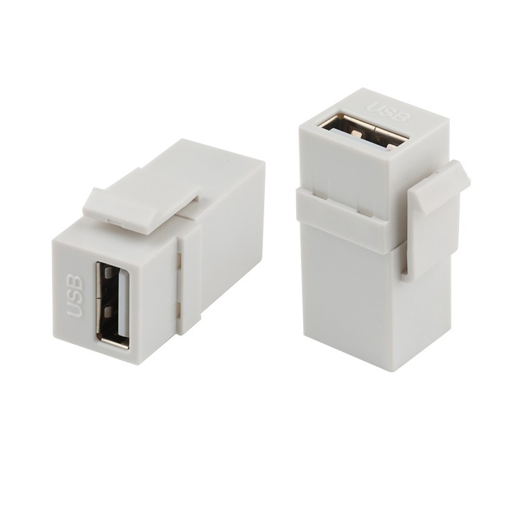 Vertical USB Adapter Keystone USB 2.0 A Female To USB 2.0 A Female Adapter