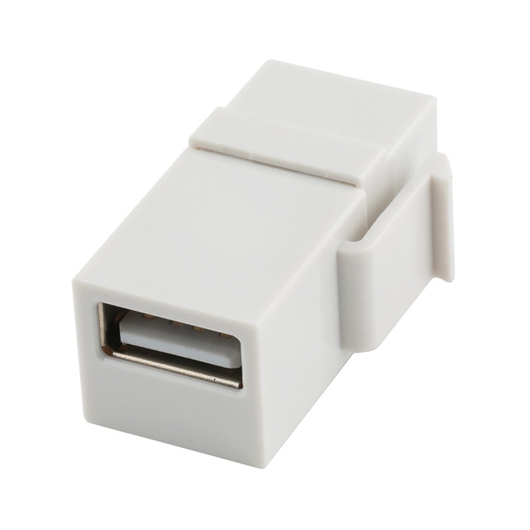 Vertical USB Adapter Keystone USB 2.0 A Female To USB 2.0 A Female Adapter