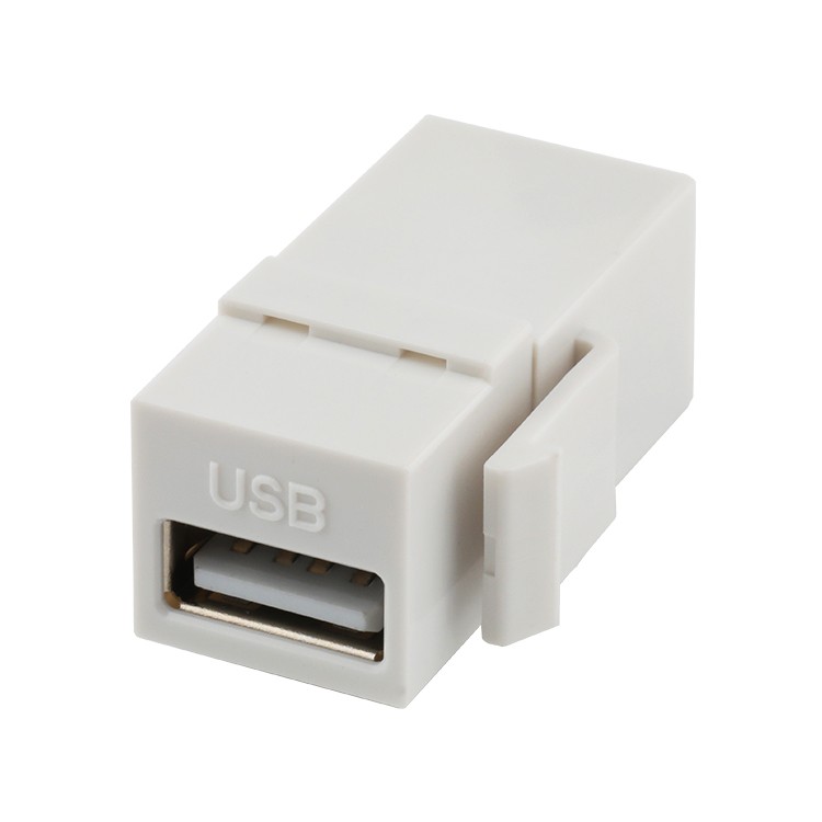 Vertical USB Adapter Keystone USB 2.0 A Female To USB 2.0 A Female Adapter