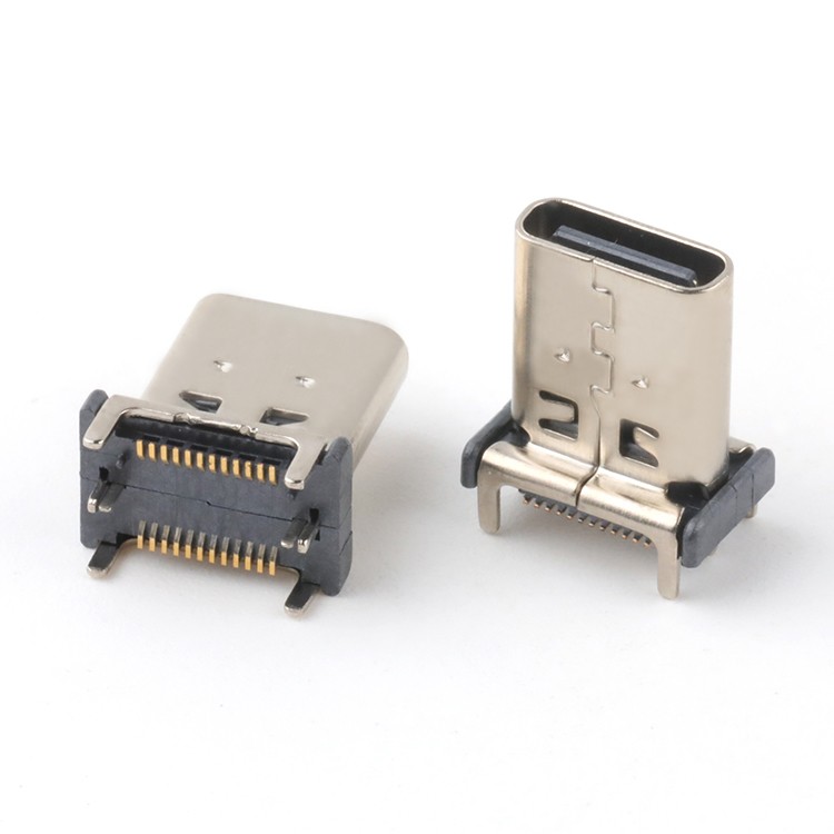 Vertical H=12.0MM 24Pin USB Type C Female Connector